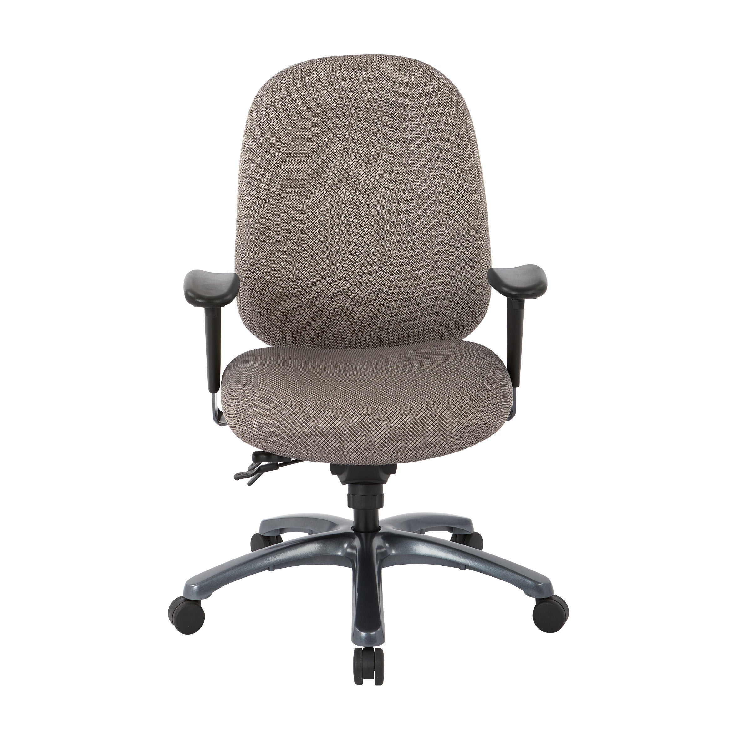 Multi-Function High Back Chair with Seat Slider and Titanium Finish Base